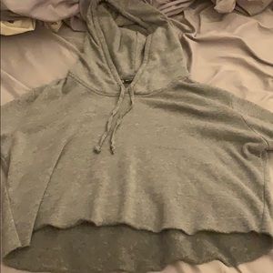 Gray cropped hoodie